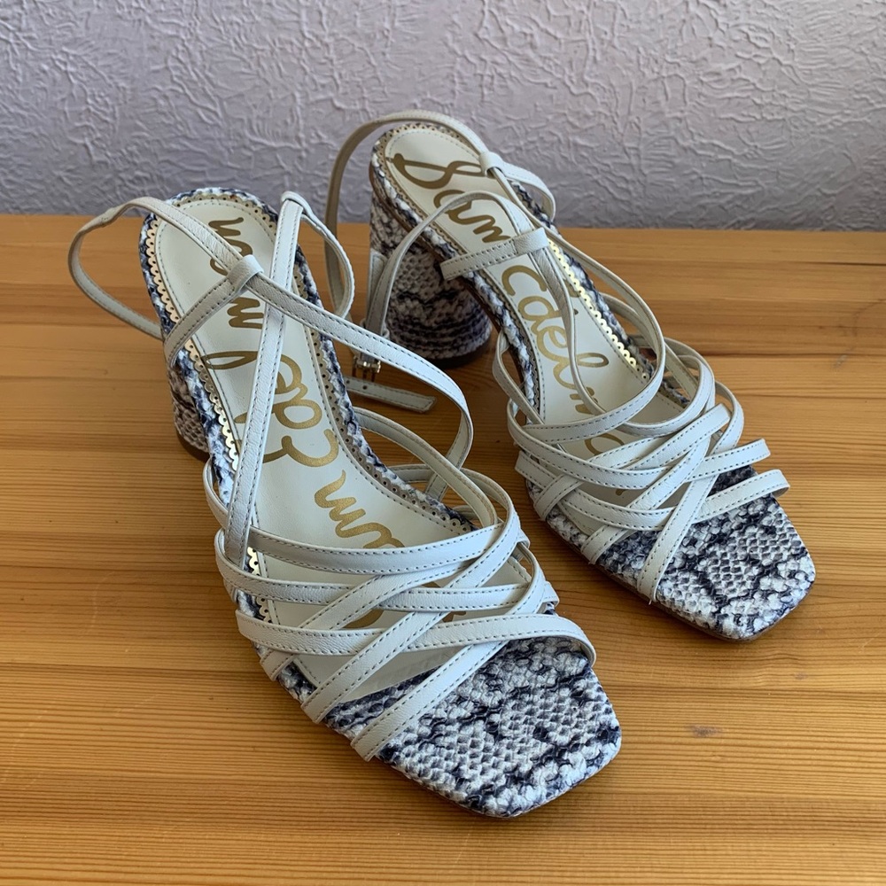 Sam Edelman Daffodil Strappy Heels Python Snake P… - image 2